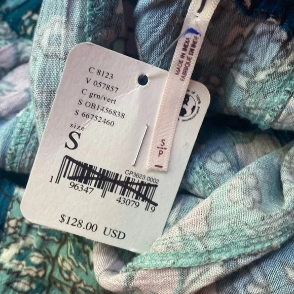 New Free People Bali Sultry Boho Flare Pants Sage  size S - Picture 5 of 8